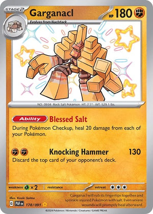 Pokemon TCG - SV: Paldean Fates - Garganacl - 178/091 - Holofoil