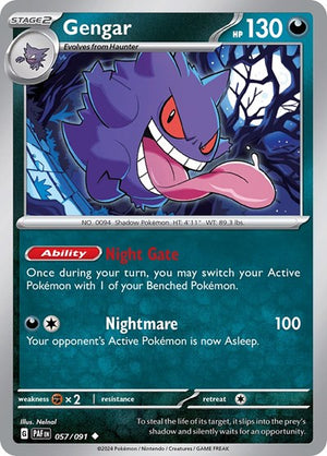 Pokemon TCG - SV: Paldean Fates - Gengar - 057/091