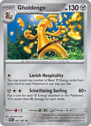 Pokemon TCG - SV: Paldean Fates - Gholdengo - 067/091 - Reverse Holofoil