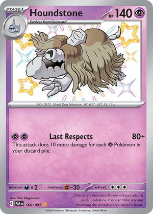Pokemon TCG - SV: Paldean Fates - Houndstone - 168/091 - Holofoil