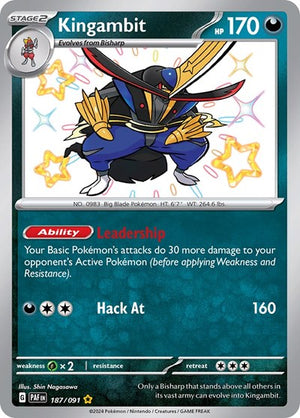 Pokemon TCG - SV: Paldean Fates - Kingambit - 187/091 - Holofoil