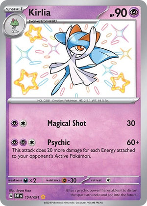 Pokemon TCG - SV: Paldean Fates - Kirlia - 154/091 - Holofoil