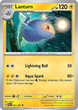 Pokemon TCG - SV: Paldean Fates - Lanturn - 021/091 - Reverse Holofoil