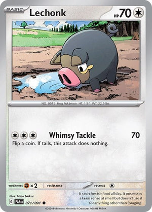 Pokemon TCG - SV: Paldean Fates - Lechonk - 071/091