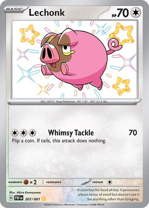 Pokemon TCG - SV: Paldean Fates - Lechonk - 207/091 - Holofoil