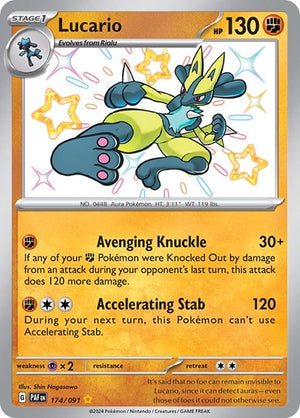 Pokemon TCG - SV: Paldean Fates - Lucario - 174/091 - Holofoil