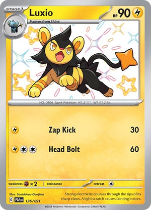 Pokemon TCG - SV: Paldean Fates - Luxio - 136/091 - Holofoil