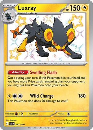 Pokemon TCG - SV: Paldean Fates - Luxray - 137/091 - Holofoil