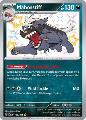 Pokemon TCG - SV: Paldean Fates - Mabosstiff - 188/091 - Holofoil