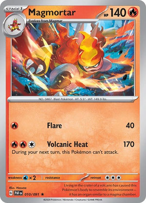 Pokemon TCG - SV: Paldean Fates - Magmortar - 010/091 - Holofoil