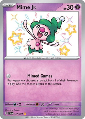 Pokemon TCG - SV: Paldean Fates - Mime Jr. - 157/091 - Holofoil