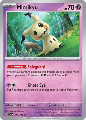 Pokemon TCG - SV: Paldean Fates - Mimikyu - 037/091 - Reverse Holofoil