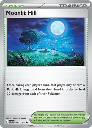 Pokemon TCG - SV: Paldean Fates - Moonlit Hill - 081/091 - Reverse Holofoil