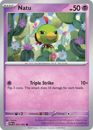 Pokemon TCG - SV: Paldean Fates - Natu - 025/091
