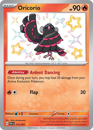 Pokemon TCG - SV: Paldean Fates - Oricorio - 113/091 - Holofoil