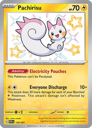 Pokemon TCG - SV: Paldean Fates - Pachirisu - 138/091 - Holofoil