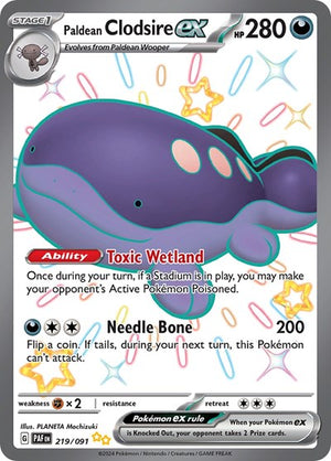 Pokemon TCG - SV: Paldean Fates - Paldean Clodsire ex - 219/091 - Holofoil