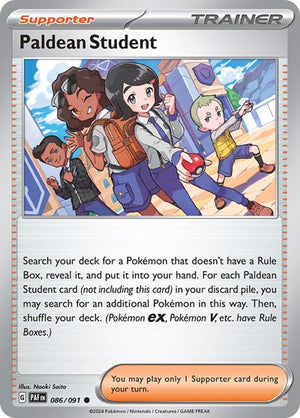 Pokemon TCG - SV: Paldean Fates - Paldean Student - 086/091 - Reverse Holofoil