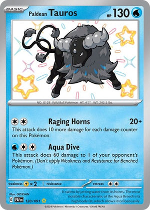 Pokemon TCG - SV: Paldean Fates - Paldean Tauros - 120/091 - Holofoil