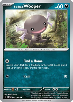 Pokemon TCG - SV: Paldean Fates - Paldean Wooper - 058/091