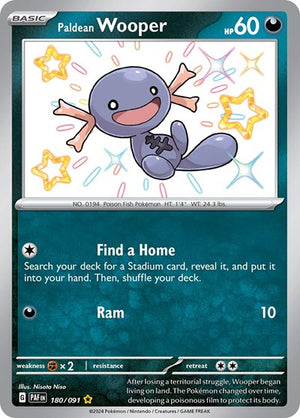 Pokemon TCG - SV: Paldean Fates - Paldean Wooper - 180/091 - Holofoil