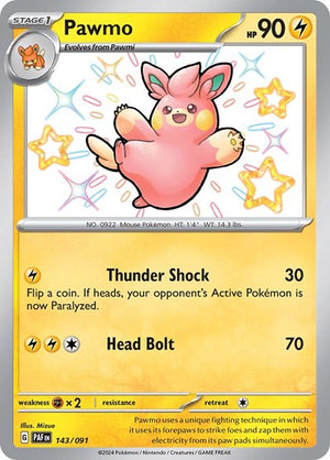 Pokemon TCG - SV: Paldean Fates - Pawmo - 143/091 - Holofoil
