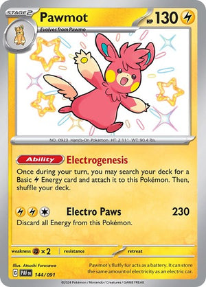Pokemon TCG - SV: Paldean Fates - Pawmot - 144/091 - Holofoil