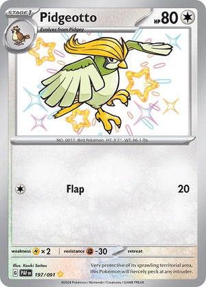 Pokemon TCG - SV: Paldean Fates - Pidgeotto - 197/091 - Holofoil