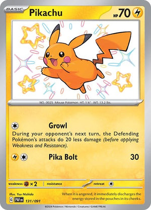Pokemon TCG - SV: Paldean Fates - Pikachu - 131/091 - Holofoil
