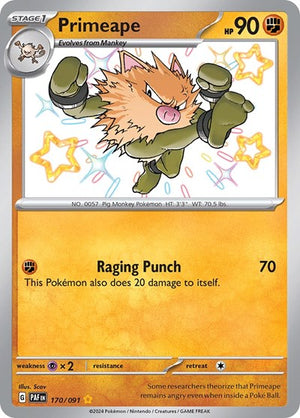 Pokemon TCG - SV: Paldean Fates - Primeape - 170/091 - Holofoil