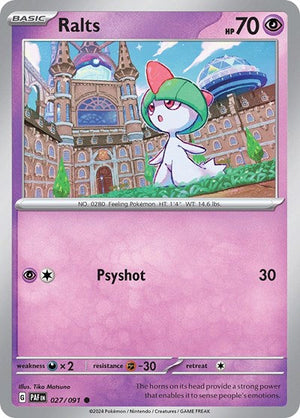 Pokemon TCG - SV: Paldean Fates - Ralts - 027/091 - Playset (4x)