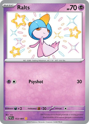 Pokemon TCG - SV: Paldean Fates - Ralts - 153/091 - Holofoil