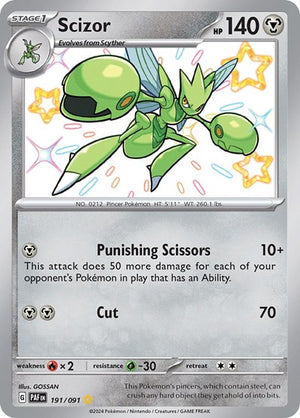 Pokemon TCG - SV: Paldean Fates - Scizor - 191/091 - Holofoil
