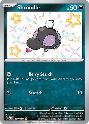Pokemon TCG - SV: Paldean Fates - Shroodle - 189/091 - Holofoil
