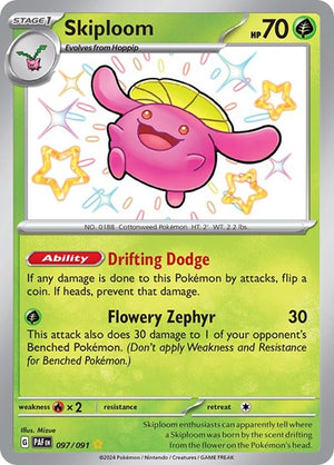 Pokemon TCG - SV: Paldean Fates - Skiploom - 097/091 - Holofoil