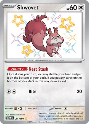 Pokemon TCG - SV: Paldean Fates - Skwovet - 205/091 - Holofoil