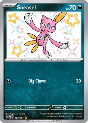 Pokemon TCG - SV: Paldean Fates - Sneasel - 182/091 - Holofoil
