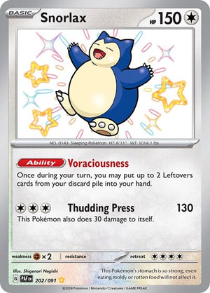 Pokemon TCG - SV: Paldean Fates - Snorlax - 202/091 - Holofoil