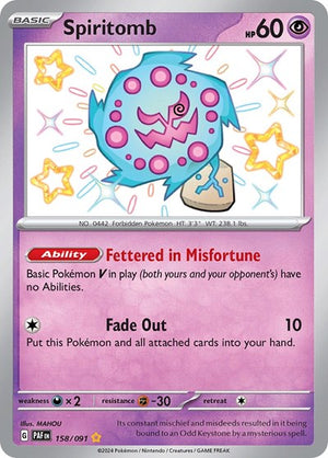 Pokemon TCG - SV: Paldean Fates - Spiritomb - 158/091 - Holofoil