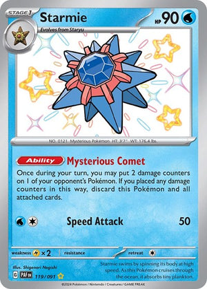 Pokemon TCG - SV: Paldean Fates - Starmie - 119/091 - Holofoil