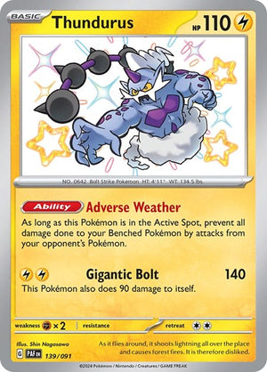 Pokemon TCG - SV: Paldean Fates - Thundurus - 139/091 - Holofoil