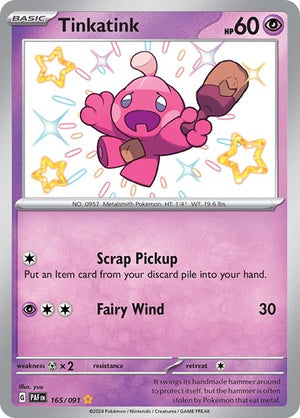 Pokemon TCG - SV: Paldean Fates - Tinkatink - 165/091 - Holofoil