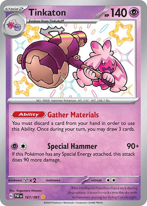 Pokemon TCG - SV: Paldean Fates - Tinkaton - 167/091 - Holofoil