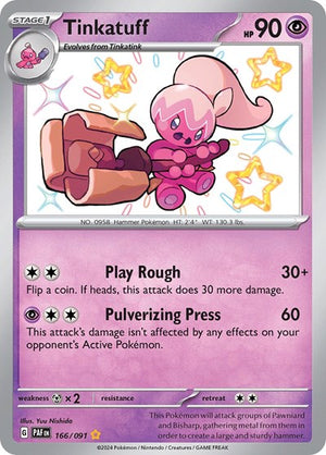 Pokemon TCG - SV: Paldean Fates - Tinkatuff - 166/091 - Holofoil
