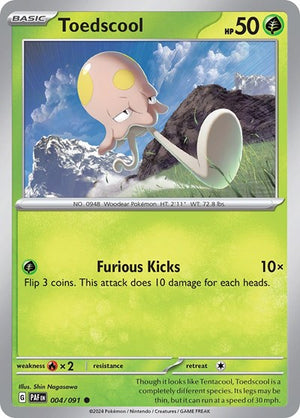 Pokemon TCG - SV: Paldean Fates - Toedscool - 004/091 - Reverse Holofoil
