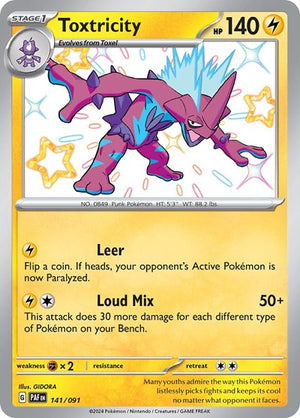 Pokemon TCG - SV: Paldean Fates - Toxtricity - 141/091 - Holofoil