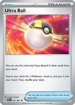 Pokemon TCG - SV: Paldean Fates - Ultra Ball - 091/091 - Reverse Holofoil - Playset (4x)