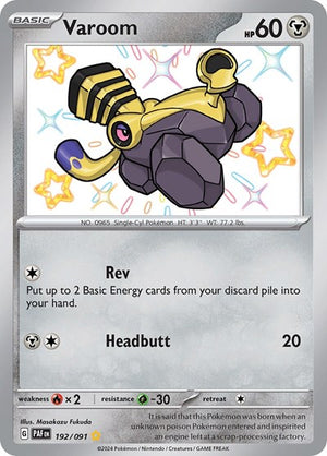 Pokemon TCG - SV: Paldean Fates - Varoom - 192/091 - Holofoil