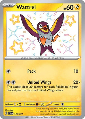Pokemon TCG - SV: Paldean Fates - Wattrel - 145/091 - Holofoil