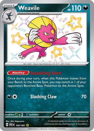 Pokemon TCG - SV: Paldean Fates - Weavile - 183/091 - Holofoil